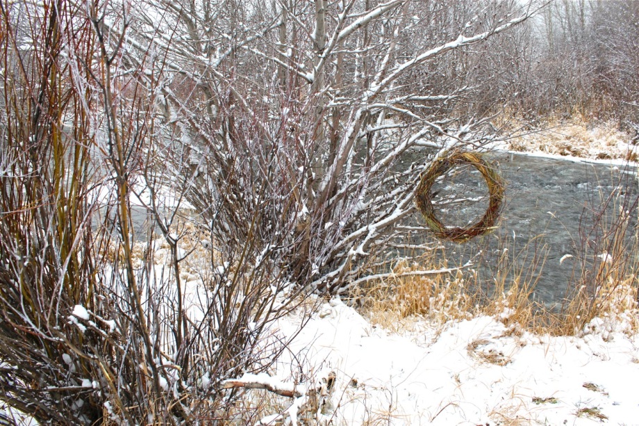 wreath in Snow